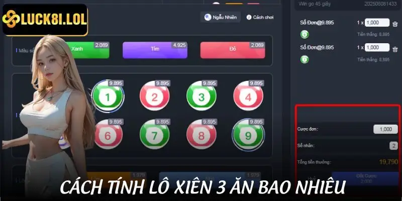 Hướng dẫn tính tiền lô xiên 3 ăn bao nhiêu nếu thắng cược