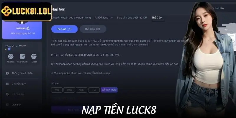 Nạp Tiền LUCK8
